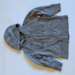 old navy gray logo zip-up hoodie sweatshirt 3T toddler unisex